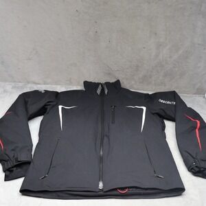Descente Ski Jacket Men Large Black Heat Navi Technical Performance Winter Coat